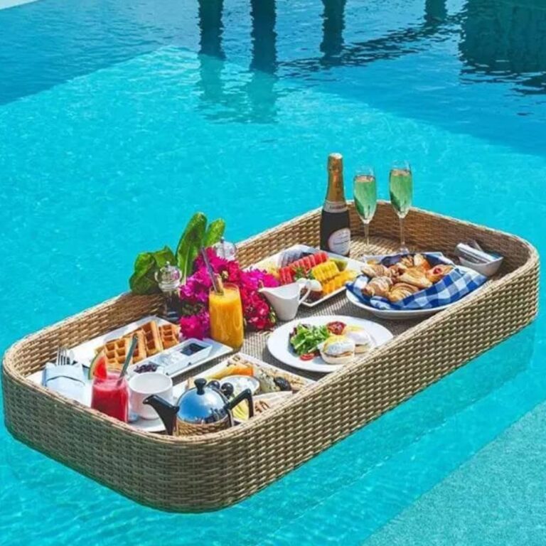 Hotel floating breakfast tray